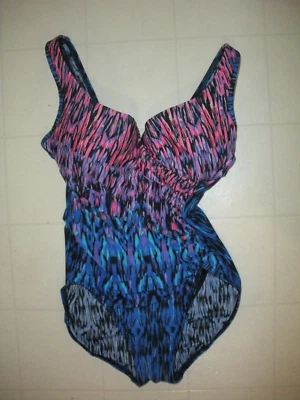 Traje de baño MIRACLESUIT Vesuvio Its a Wrap 1 pieza con aros talla 8 nuevo con etiquetas Foto 1 de 2