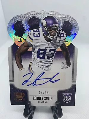 2013 Crown Royale Silver Holo Die-Cut Signatures /99 Rodney Smith Rookie Auto RC - Image 1 of 2