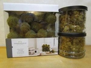 Threshold Vase Filler 24 Unscented Moss Balls - Plus 2 Jars of Moss NEW - Picture 1 of 13