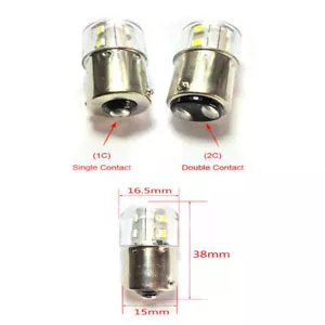 Mini Light Bulb Single&Double Contacts 12/24/36/110/220V B15 LED Bayonet 15x38mm - Picture 1 of 5