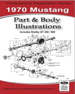 1970 Ford Mustang Boss 429 Cobra Jet Parts & Body Illustrations Manual USB10048 - Picture 1 of 1