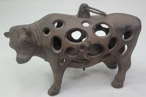 Vintage Cast Iron Bull Votive Candle Holder  - Picture 1 of 6