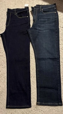 Lucky Brand Lot Of 2 Men's 36x30 Jeans 410 Athletic Slim Dark Wash Denim Stretch - Image 1 of 4