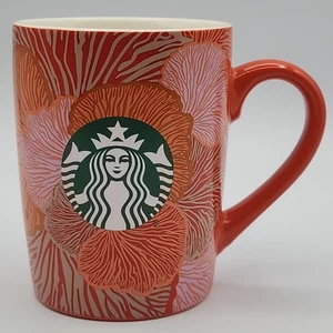 Starbucks Red Coral Pink Hibiscus? Siren Coffee Mug 10 oz 2021 - Picture 1 of 8