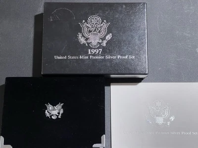 1997 United States Mint Premier Silver Proof Set Complete with Box & COA - Image 1 of 4