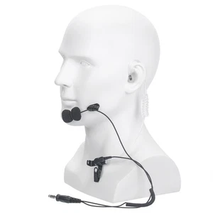 7.1mm Lavalier Lapel Clip Mic Acoustic Tube Earpiece Tactical Bike Helmet Mic - Picture 1 of 6