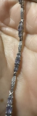 Pulsera de plata de ley de tanzanita Foto 1 de 4