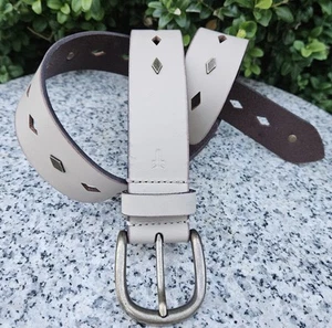 Cintura FRYE in pelle nuda/beige con borchie rivetti taglia: MEDIA - Foto 1 di 16