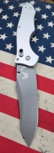 Benchmade CONTEGO 810 GRAY M4 CUSTOM Aluminum Scales Discontinued Made In USA - Picture 1 of 19