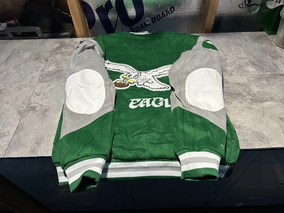 NUEVO CON ETIQUETAS Princesa Diana Dama Di Philadelphia Eagles Mitchell & Ness Chaqueta Abrigo Pequeño Foto 1 de 3
