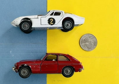 2 x Vintage CORGI MGB GT & MARCOS VOLVO 1800 GREAT BRITAIN lot - Image 1 of 4