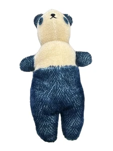 Polka Dot Club Ocean Blue Mohair Artist Bear Missing Scarf - Picture 1 of 8