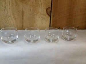 Lot of 4 Vintage Mini Roly Poly Shot Glasses 1 1/2" tall - Picture 1 of 4