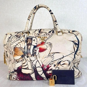 PRADA x James Jean Handtasche Fee Kunstdruck Elfe Leder Luxus Design Authentisch - Bild 1 von 10