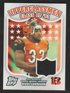 RUDI JOHNSON 2007 Topps Draft UPPERCLASSMEN Class of '01 GAME-WORN Jersey Card - Picture 1 of 2