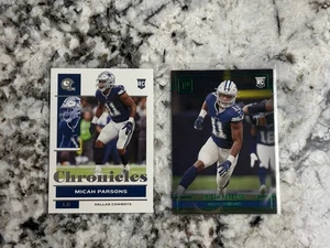 2021 Micah Parsons Rookie Card Lot (2) - Chronicles Base & Panini Green RC - Picture 1 of 5