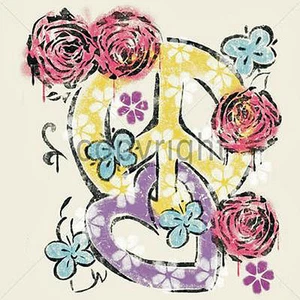 Peace, Heart, Roses T Shirt You Choose Style, Size, Color Trendy Ladies 20002 - Picture 1 of 11