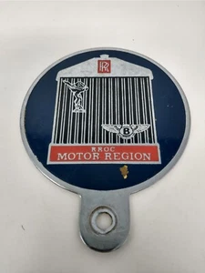 Rolls-Royce Owner's Club Motor Region Vintage Car Badge Emblem Plate 4" RROC - Picture 1 of 6