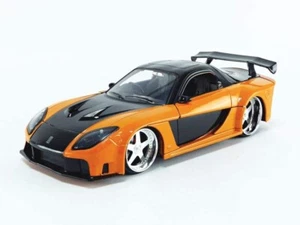 JADA TOYS, MAZDA RX-7 Orange et noire Fast and Furious, échelle 1/24, JAD30732 - Imagen 1 de 5