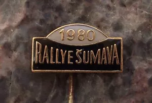 Insignia pin insignia de rally Sumava Klatovy 1980 coche de carreras automovilísticas - Imagen 1 de 2