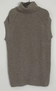 Vestido Suéter Túnica Vince Capucha Brezo Almendra Acanalado Talla Mediana Lana/Cachemira - Imagen 1 de 12