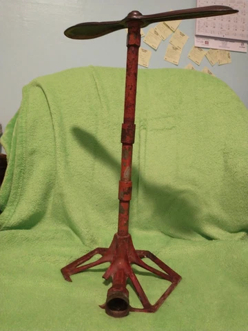 Vintage Lawn Sprinkler Propeller Style Art Deco Original Finish Collectible Cover