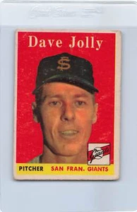 1958 Topps #183 Dave Jolly Giants Sehr guter Erhaltungszustand *6050 - Bild 1 von 2