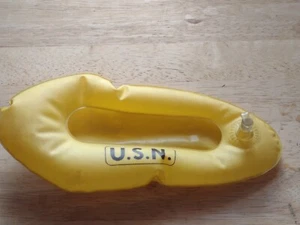 VINTAGE 1960's 12" Doll GI JOE YELLOW USN U.S.N. MILITARY BOAT RaFT INFLATABLE - Picture 1 of 7