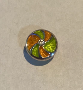 KAMELEON KJP900 Jewelpop TAILSPIN MELON Enamel CZ 925 Silver Green Orange - Picture 1 of 4