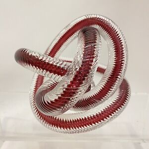 Fantastic Italian Art Glass Red Ribbon Twist Sculpture HIGH QUALITY