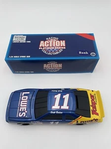 1995 Action Racing Lowe's # 11 Brett Bodine 1:24 Scale Die-Cast Coin Bank Car - Picture 1 of 9