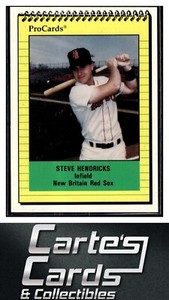 Steve Hendricks 1991 ProCards #357  New Britain Red Sox
