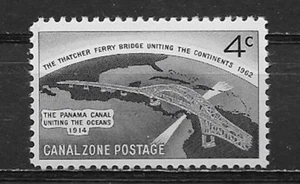 CANAL ZONE , US , 1962 , THATCHER FERRY BRIDGE  , 4c STAMP , MNH - Picture 1 of 1