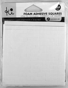 Hampton Art Ki 1/4" Foam Adhesive Squares (3 Sheets - 768 pcs.) #15a - Picture 1 of 1