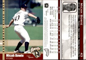 Micah Bowie 2002 MultiAd Sacramento River Cats #7 Card *AutographDen*