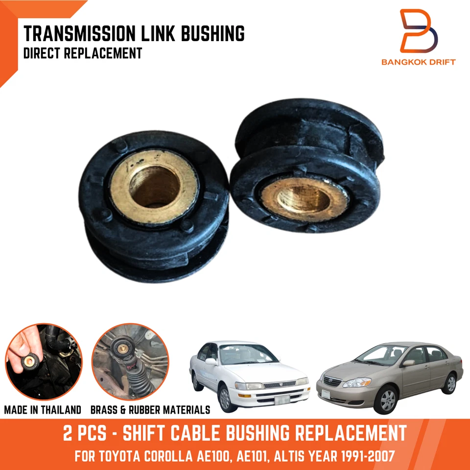 2 PIEZAS BUJE DE ENLACE DE CABLE DE PALANCA DE CAMBIOS DE TRANSMISIÓN PARA TOYOTA COROLLA AE100 ALTIS 91-07 Foto 1 de 4