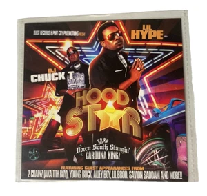 DJ CHUCK T / LIL HYPE "Hood Star" RARE MIXTAPE CD Down South Slangin' RAP (305) - Foto 1 di 4