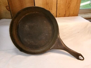 Antique 10.5" Solid Steel Cowboy Camping Frying Pan Skillet - Picture 1 of 6