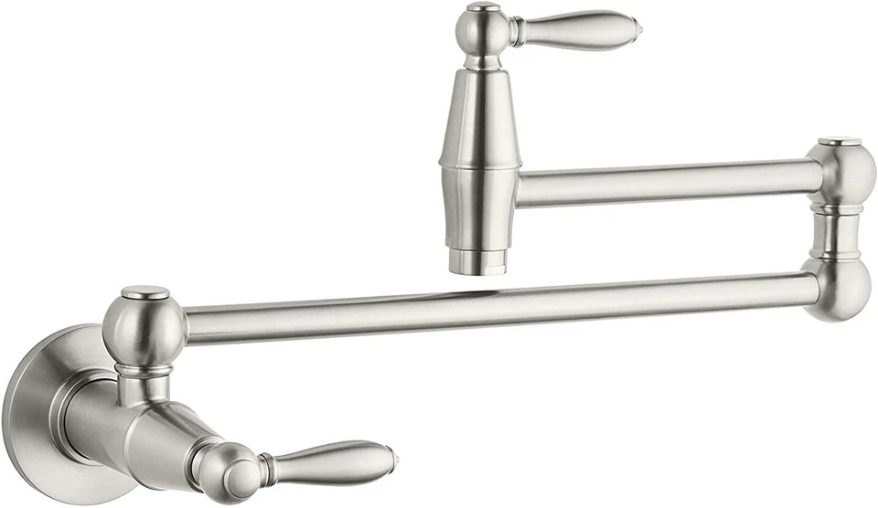 Pfister Port Haven Pot Filler Faucet in Stainless Steel Gt533-tds