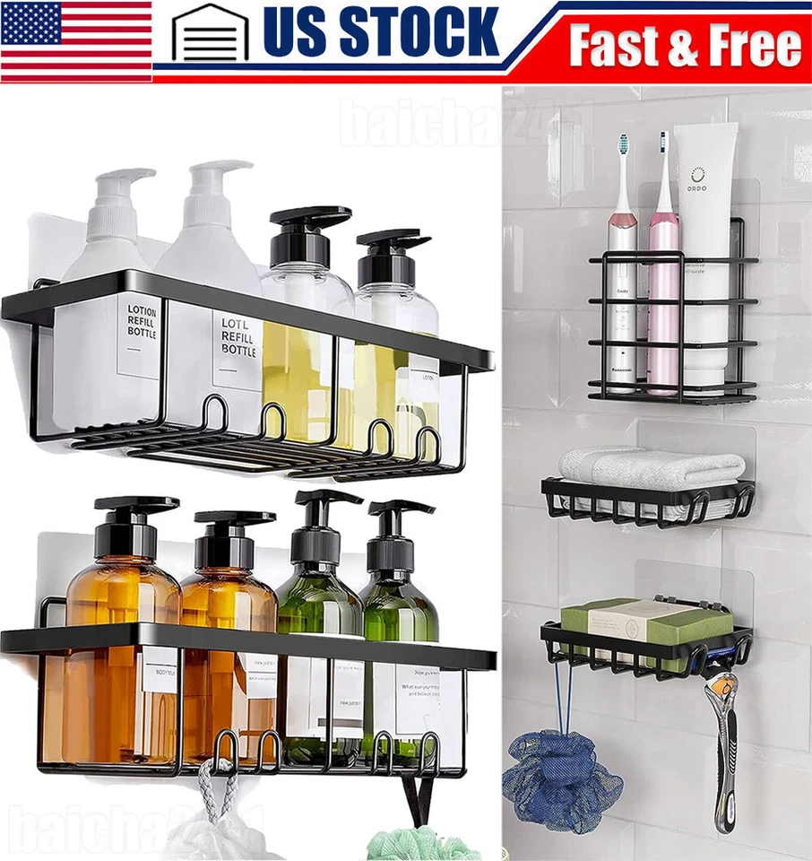 Shower Caddy 5 Pack/Set Adhesive Shower Organizer for Bathroom & Home & Kitchen - Image 1 of 4