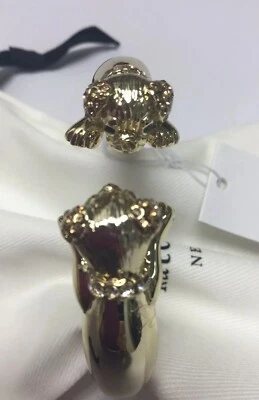 NUEVO CON ETIQUETAS Brazalete Kate Spade New York Chapado en Oro Cachorro Bisagras Abiertas Foto 1 de 4