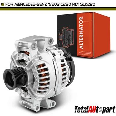 New Alternator for Mercedes-Benz C230 C280 C350 E350 150A 12V CW 6-Groove Pulley - Image 1 of 4