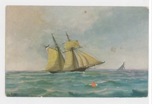 195-BOATS & SHIPS -GERMANY -Duitsche Schoener 1840 - Picture 1 of 2