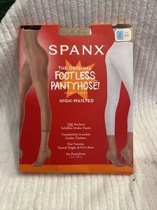 Collant Spanx a vita alta senza piedi Power Capri taglia C paralume nudo senza collant - Foto 1 di 4