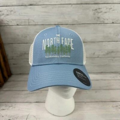 The North Face Mudder Trucker Hat Embroidered trees Logo light blue Berkley - Image 1 of 4
