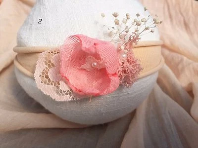 Juego de envolturas y corbatas de tela de queso de algodón orgánico para recién nacido utilería fotográfica Foto 1 de 4