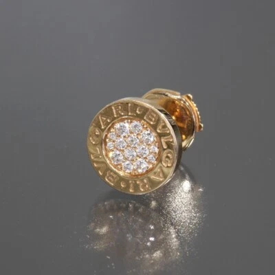 Pendientes de diamantes BVLGARI BVLGARI K18PG solo un lado recién pulidos individuales 5928A Foto 1 de 4