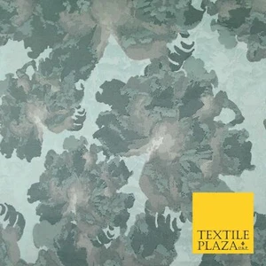 Duck Egg blau groß abstrakt Blumen strukturiert Brokat Jacquard Kleid Stoff 7126 - Bild 1 von 4