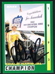 Joe Nemechek #195 signed autograph auto 1993 MAXX Nascar Trading Card - Picture 1 of 1