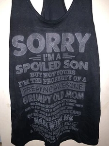 Mens Tank Top Spoiled Son - Black - Size Small - Bild 1 von 2